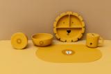 Assiette avec ventouse en silicone et compartiments - Mr. Lion