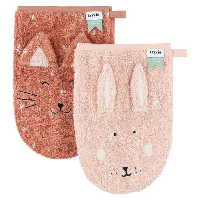 Waschhandschuh 2-pack | Mrs. Cat - Mrs. Rabbit  