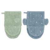 Washandje  2-pack | Mr. Polar Bear - Mrs. Elephant