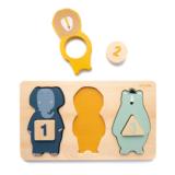 Wooden counting puzzle