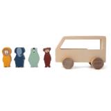 Wooden animal bus