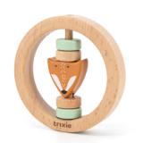 Wooden round rattle - Mr. Fox