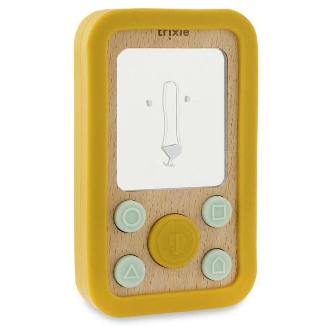 Wooden silicone baby phone - Mr. Lion