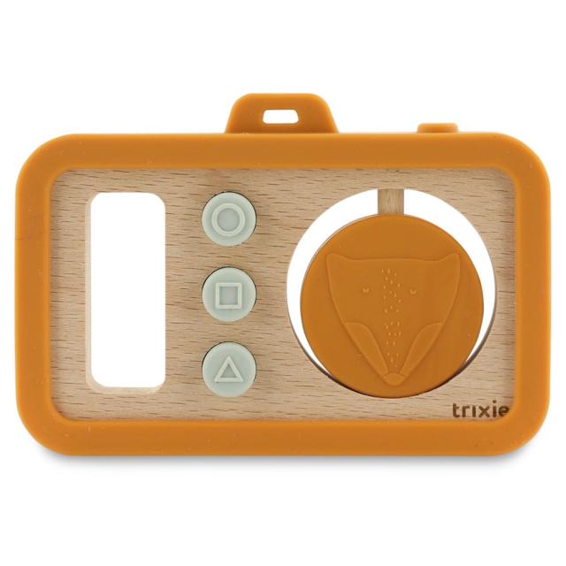 Wooden silicone baby camera - Mr. Fox