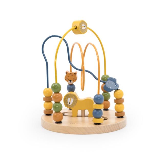 Wooden animal beads maze