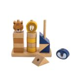 Wooden animal blocks stacker