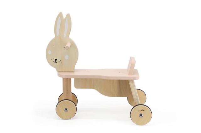 Wooden bicycle 4 wheels - Mrs. Rabbit