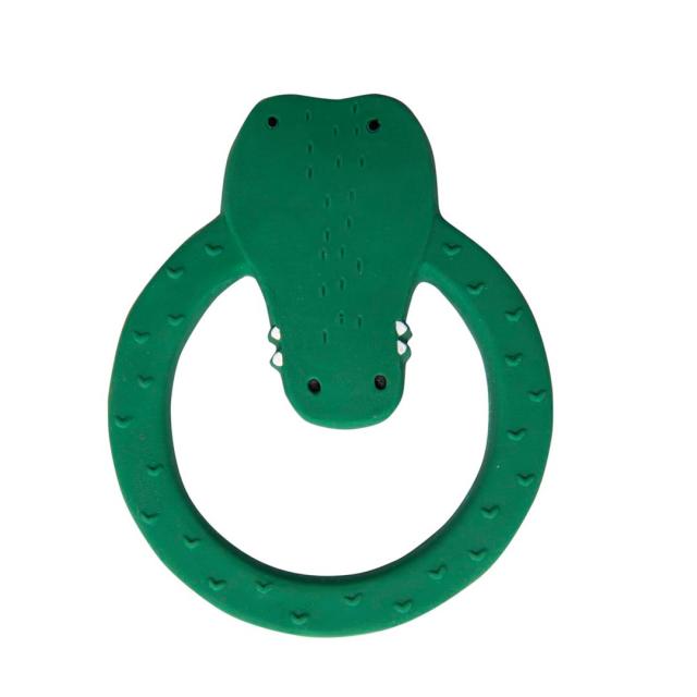 Natural rubber round teether - Mr. Crocodile