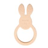 Natural rubber round teether - Mrs. Rabbit