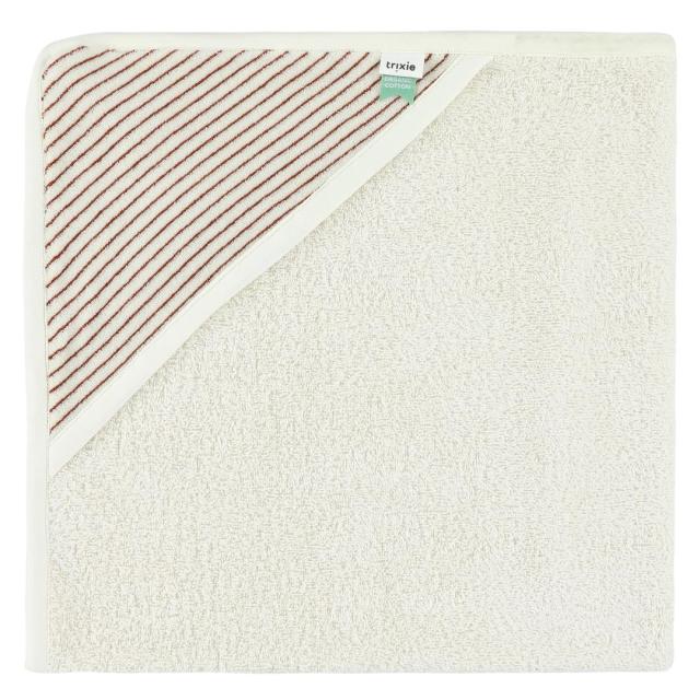 Hooded towel - Stripes Rust