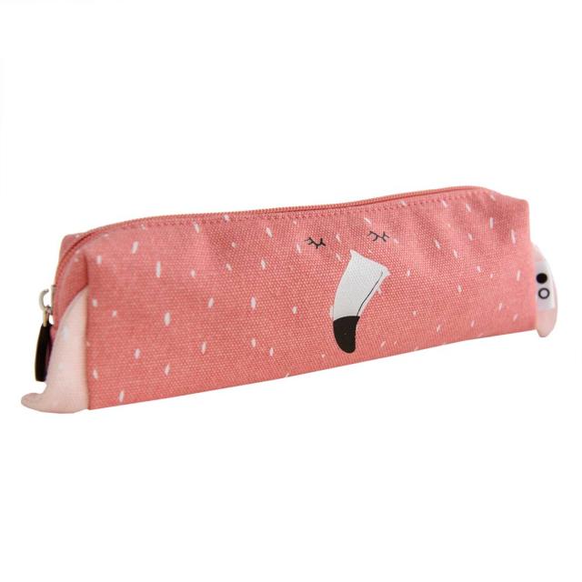 Pencil case long - Mrs. Flamingo