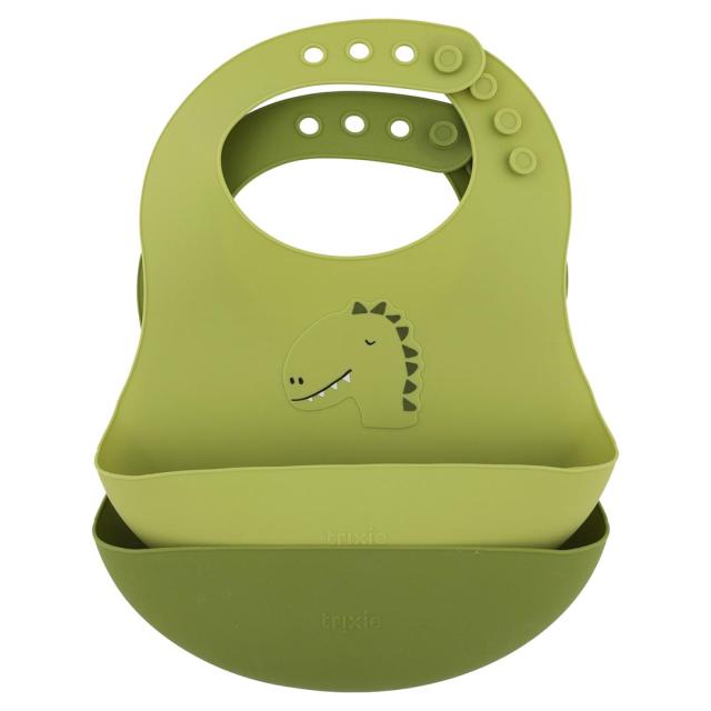 Silicone bib 2-pack - Mr. Dino