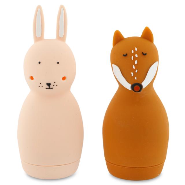 Animales de juguetes para apretar para el baño - Mrs. Rabbit & Mr. Fox